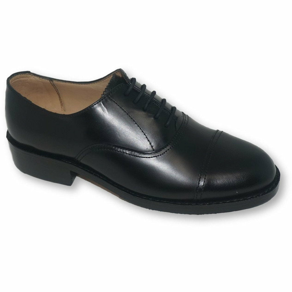 Oxford Shoe Plain Black Leather [product_type] Military.Direct - Military Direct