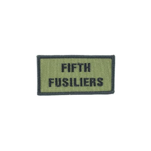 Picture of Fifth Fusiliers Shoulder Patch - Black on Olive - Pack of 5