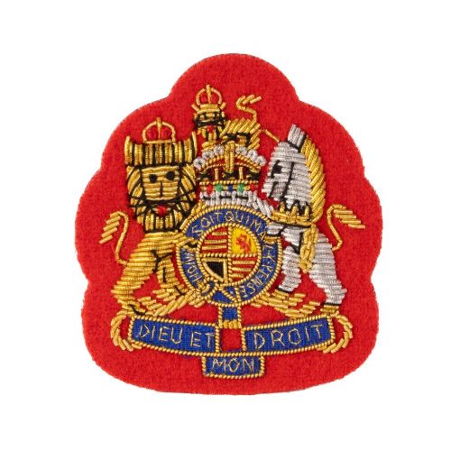Picture of Mess Dress - Royal Coat of Arms - Warrant Officer Class 1 - Gold on Scarlet Ground - Tudor Crown
